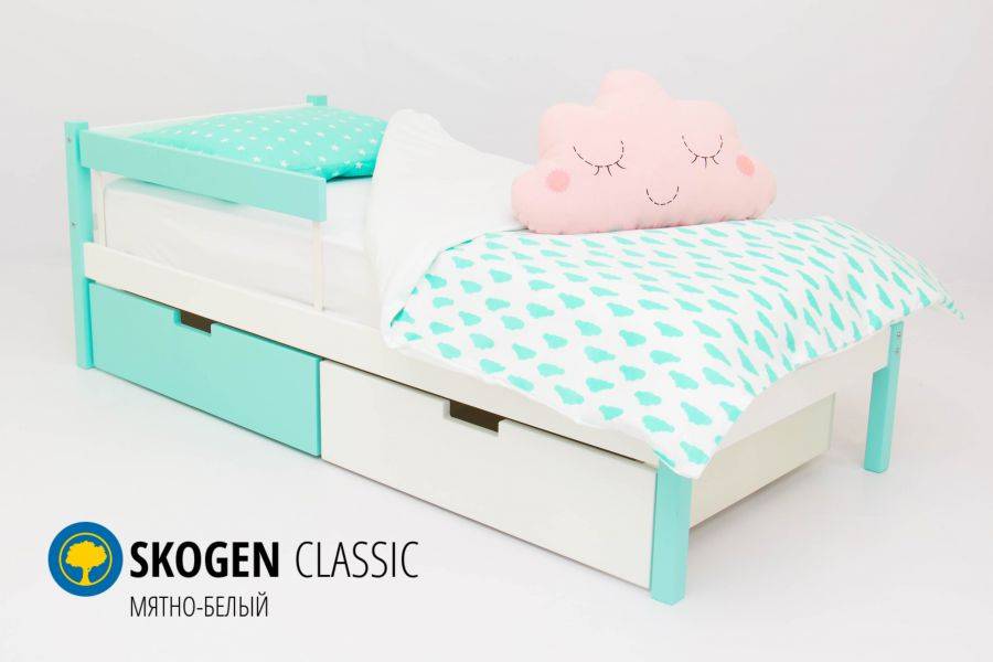 детская кровать skogen classic мятно-белый в Ижевске