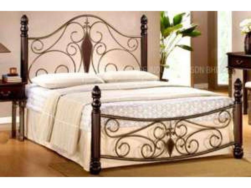 кровать wf 9005 (160*200) walnut/rusty black в Ижевске