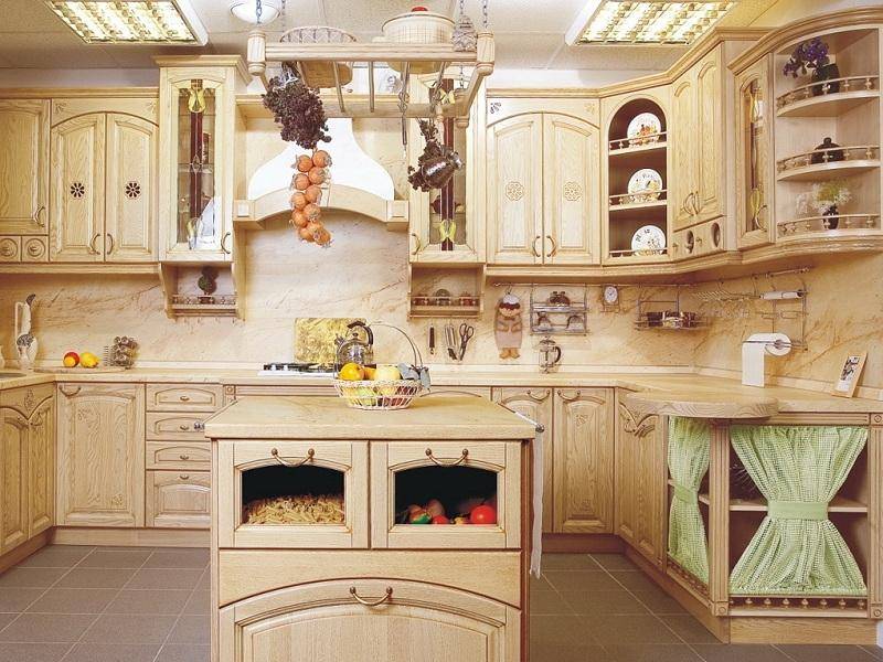кухонный гарнитур ясень цвет ваниль-патина желтая в Ижевске