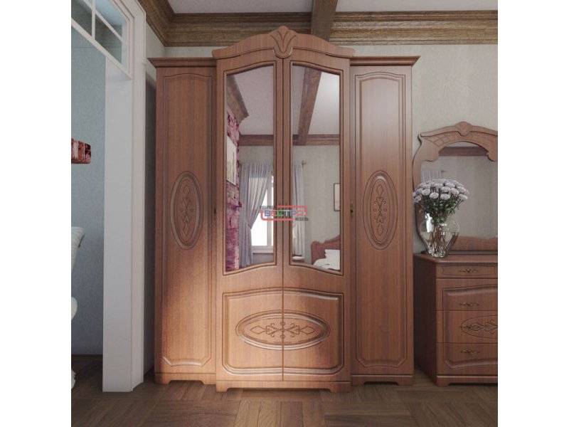 шкаф платяной валенсия мдф каштан с патиной в Ижевске