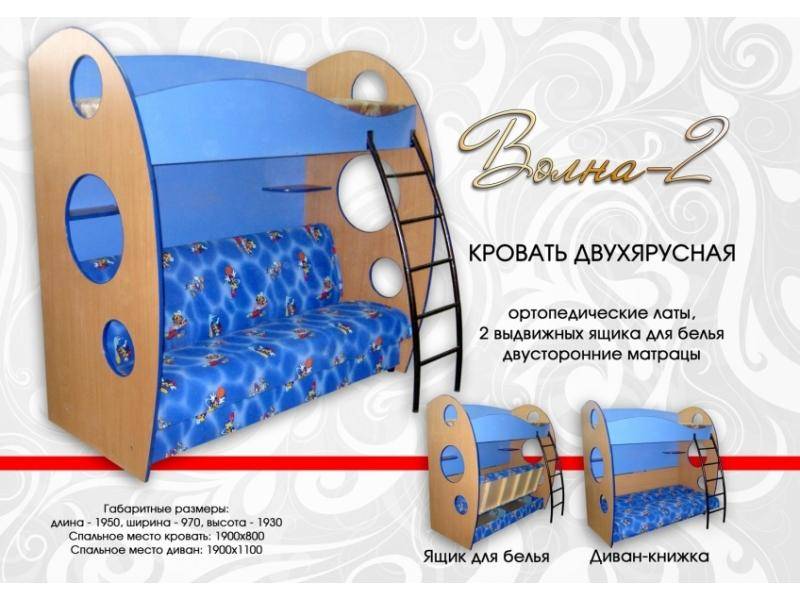 кровать двухъярусная волна 2 в Ижевске