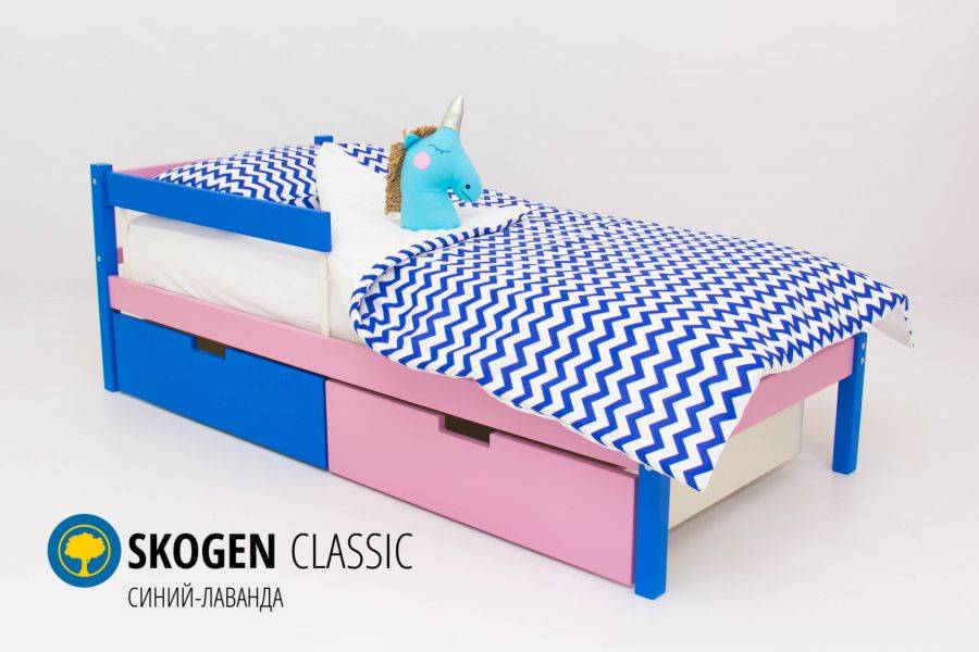 детская кровать skogen classic синий-лаванда в Ижевске