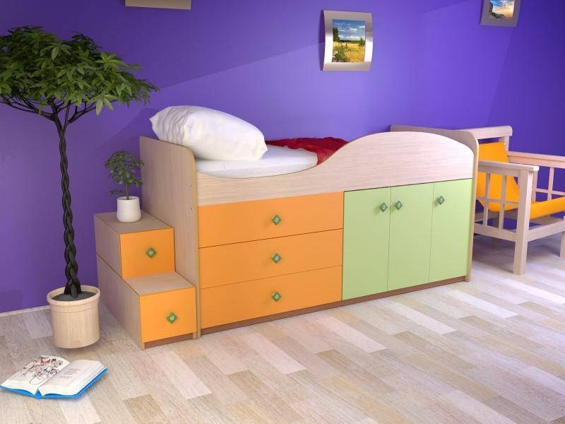 кровать малыш с комодом и ящиками в Ижевске