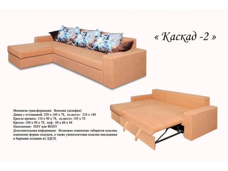 угловой диван каскад 2 в Ижевске