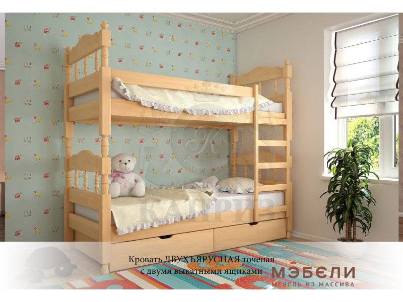 кровать двухъярусная точеная в Ижевске