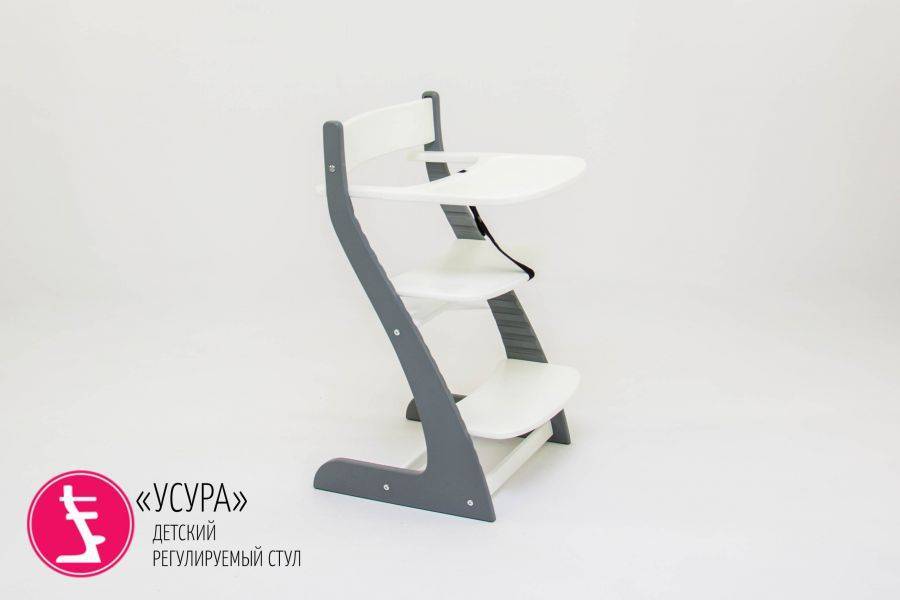детский растущий регулируемый стул усура графит-белый в Ижевске
