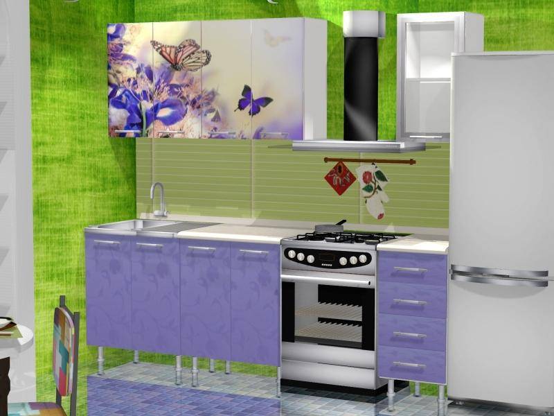 фиолетовая кухня бабочки в Ижевске