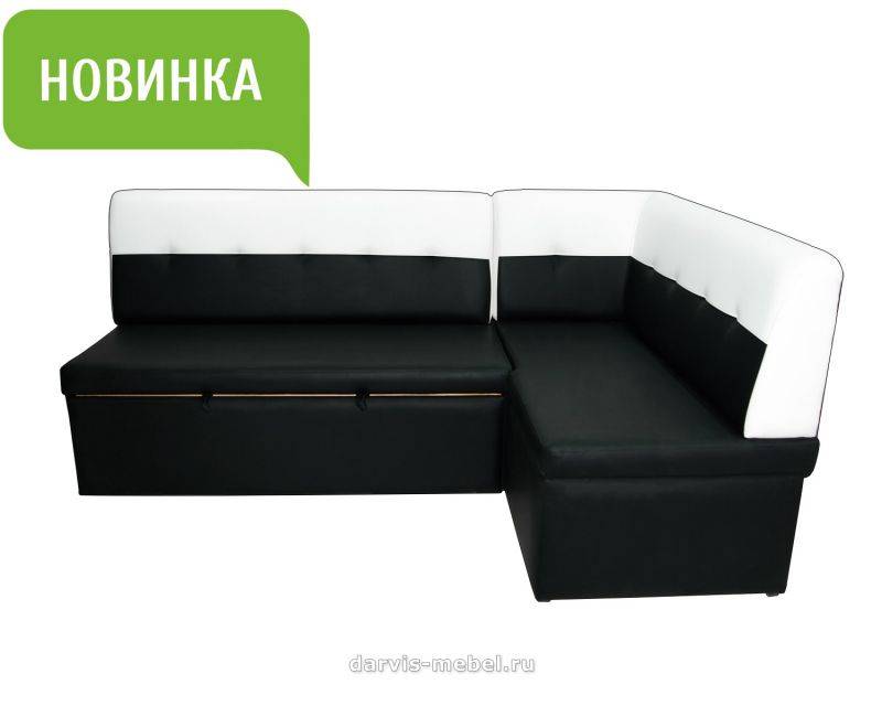 черно-белый кухонный уголок комфорт в Ижевске
