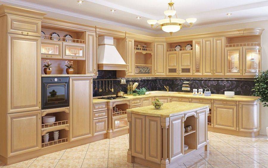 классическая кухня ника с островом в Ижевске