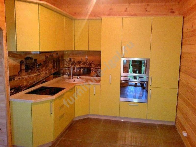 угловая желтая кухня в Ижевске