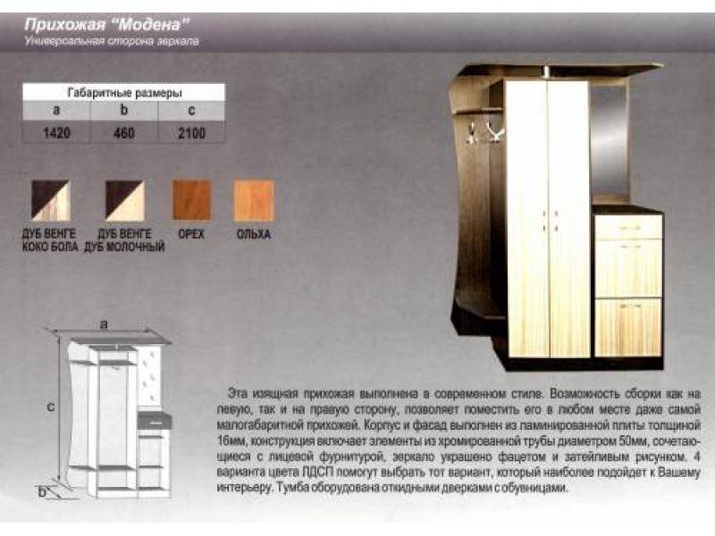 прихожая прямая модена в Ижевске