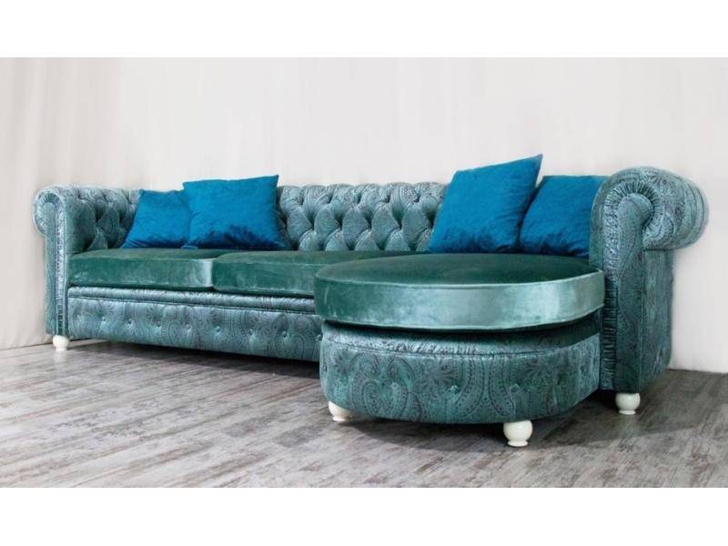 диван chesterfield с оттоманкой в Ижевске