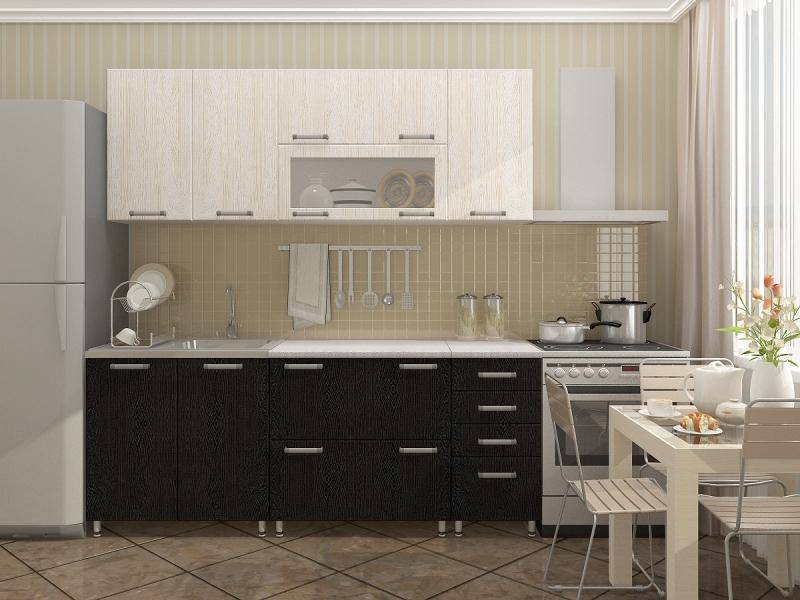 модульная кухня белое и черное дерево в Ижевске