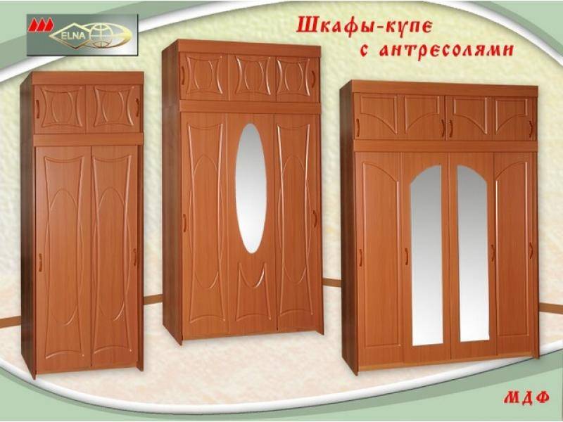 шкаф-купе с антресолями мдф (топ-лайн) в Ижевске