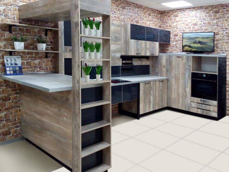 кухня в стиле лофт в Ижевске