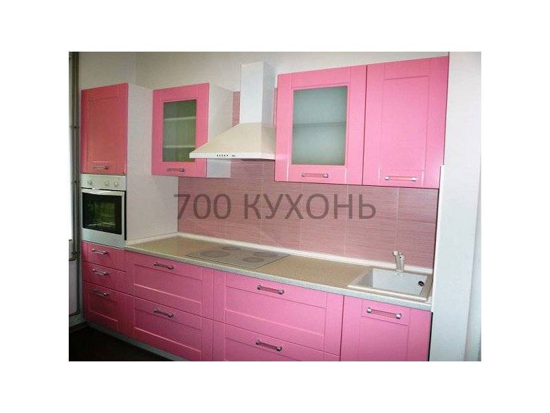 прямой розовый кухонный гарнитур в Ижевске