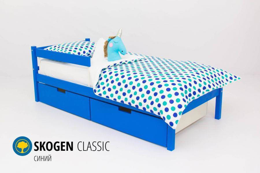 детская кровать skogen classic синий в Ижевске