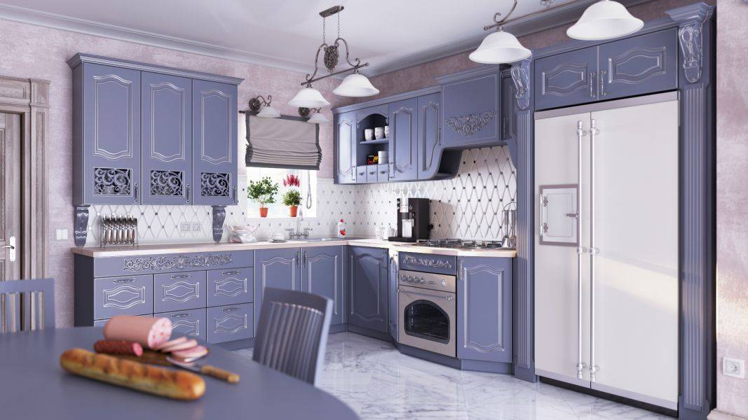 классическая сиреневая кухня изабелла в Ижевске