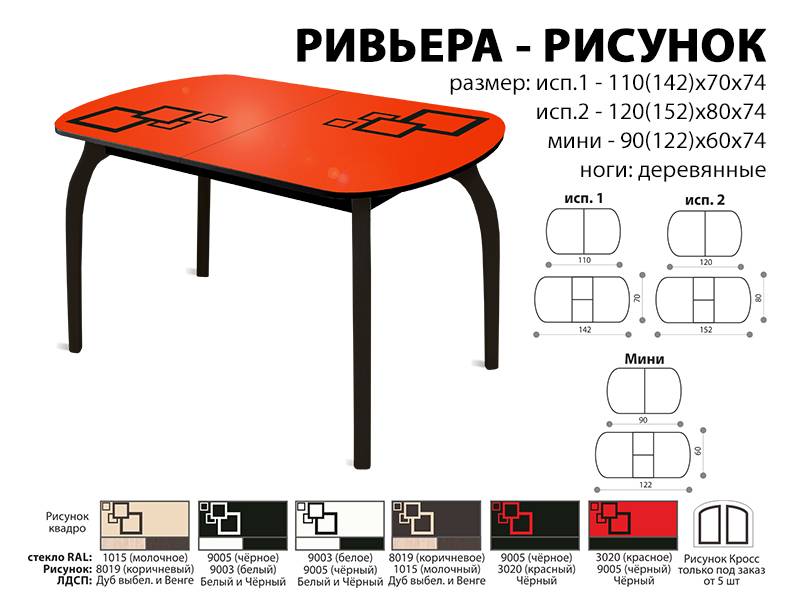 стол обеденный ривьера рисунок в Ижевске