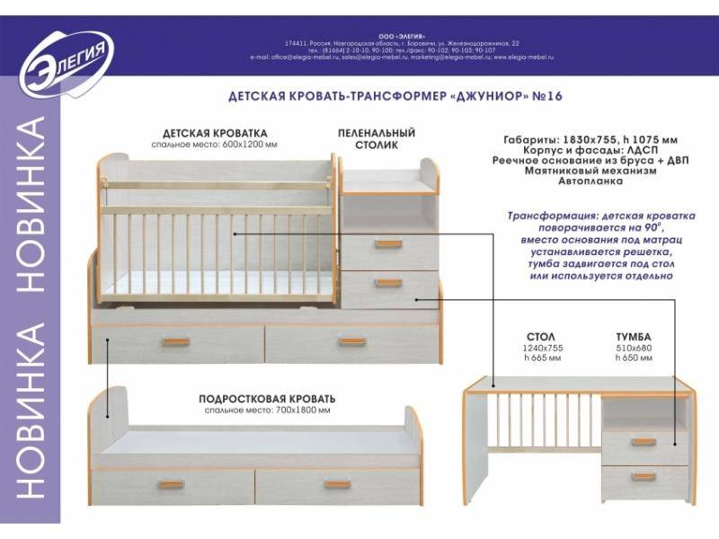 кровать-трансформер джуниор в Ижевске