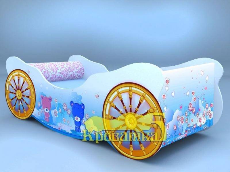 голубая кровать карета мишки в Ижевске