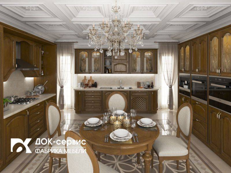кухня угловая из массива классическая в Ижевске