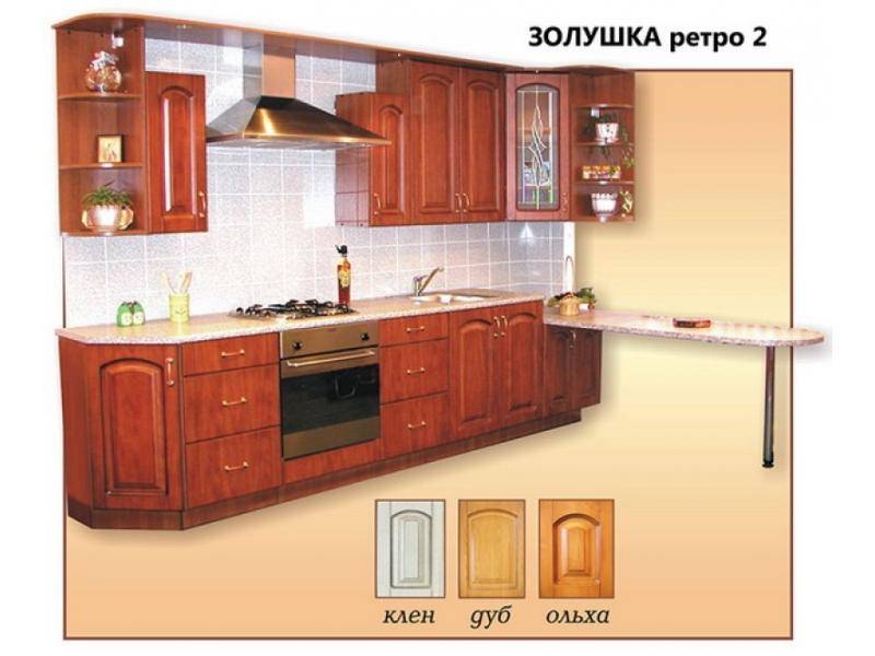 кухня прямая золушка ретро 2 мдф в Ижевске