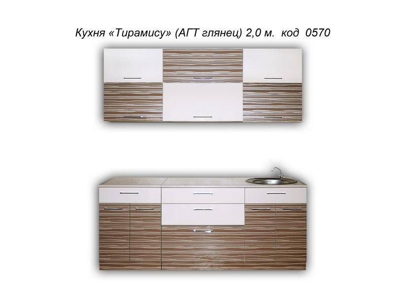 кухня прямая тирамису (агт глянец) в Ижевске