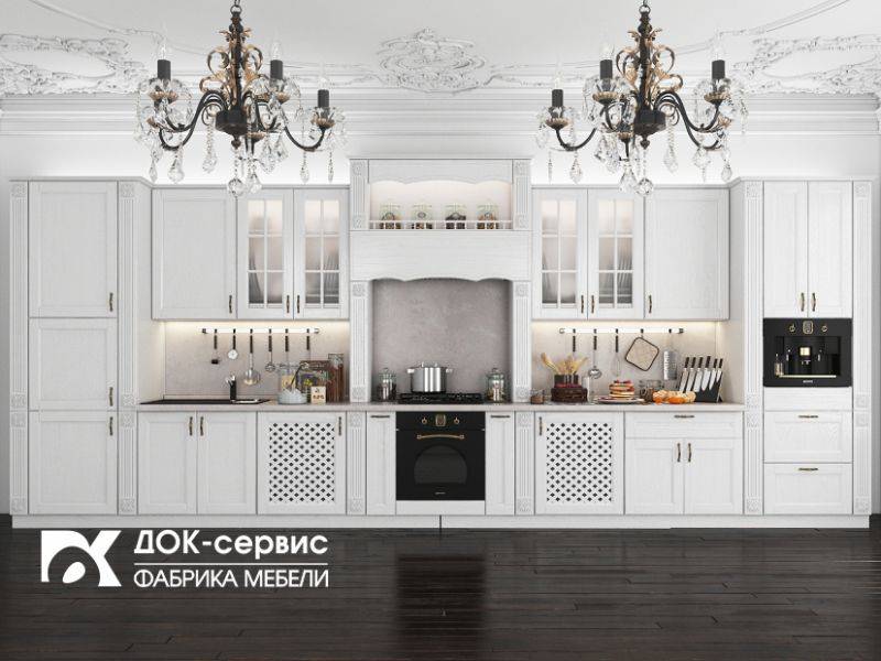 большая кухня из массива в Ижевске