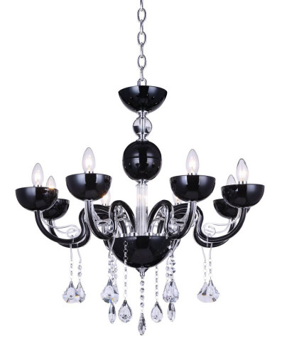 подвесная люстра crystal lux luccila sp8 черная в Ижевске