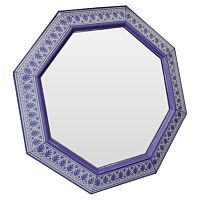 зеркало восьмиугольное фиолетовое с орнаментом violet tenderness в Ижевске