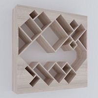 стеллаж геометрия беленый дуб от odingeniy в Ижевске