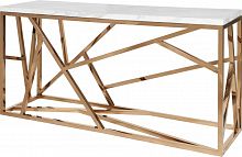консоль geometric 180x50x90 золото, белая столешница в Ижевске