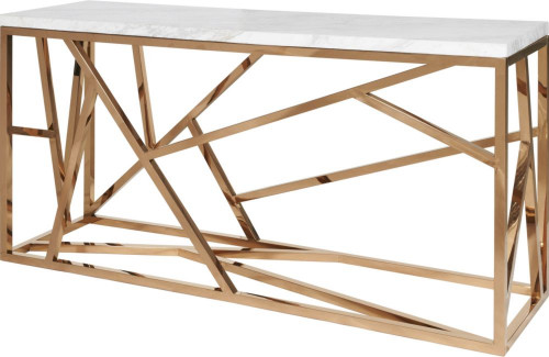 консоль geometric 180x50x90 золото, белая столешница в Ижевске