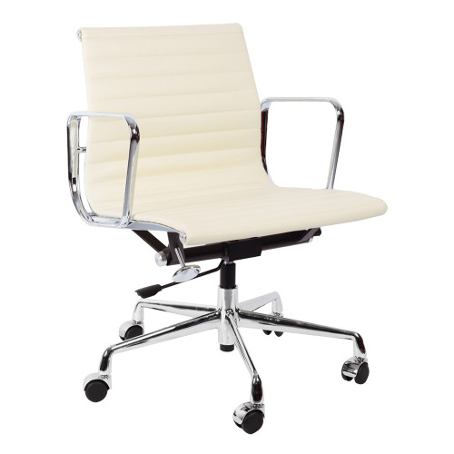 кресло eames style кремовая кожа в Ижевске