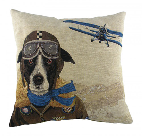 подушка с собакой-пилотом doggie fighters blue в Ижевске