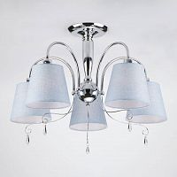 потолочная люстра eurosvet dalila 70096/5 хром голубая в Ижевске