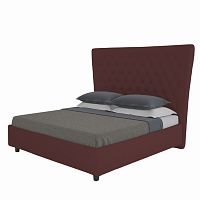 кровать двуспальная 160х200 коричневая из велюра quicksand в Ижевске