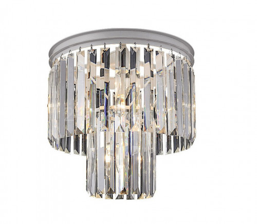 люстра odeon 2 rings silver серая(металлик), прозрачное стекло в Ижевске