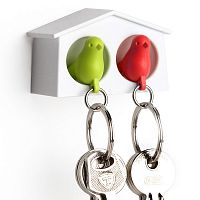 держатель+брелок для ключей двойной mini sparrow зеленый-красный в Ижевске