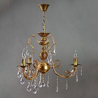 подвесная люстра ambiente alicante 8888/3 ab leaf crystal в Ижевске