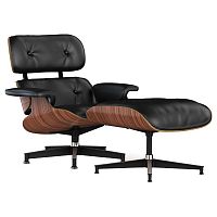 кресло lounge chair & ottoman черное в Ижевске