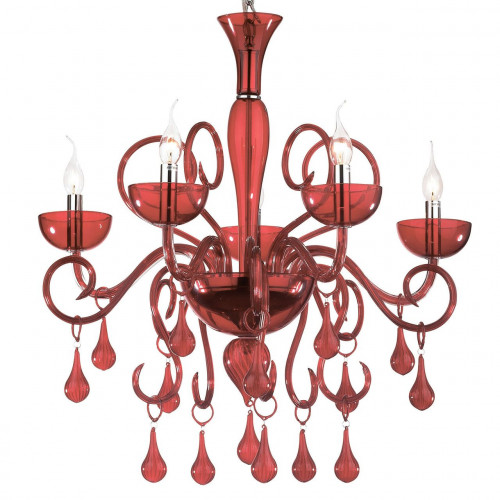 подвесная люстра ideal lux lilly sp5 rosso в Ижевске