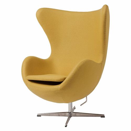 кресло egg chair кашемир желтое в Ижевске