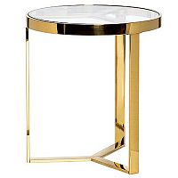 стол журнальный bridge gold 50*55см золотой в Ижевске
