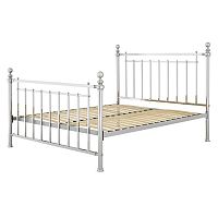 кованая двуспальная кровать 180х200 хром blair в Ижевске