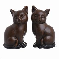 декор настольный кошки, набор 2 шт. коричневого цвета в Ижевске