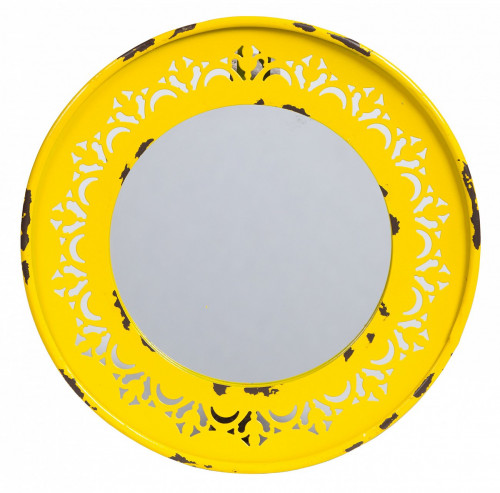 зеркало круглое металлическое желтое fiesta yellow в Ижевске