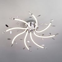 потолочная светодиодная люстра eurosvet willow 90128/8 хром в Ижевске