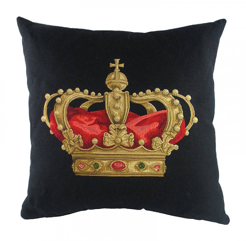 подушка с картинкой короны king crown black в Ижевске